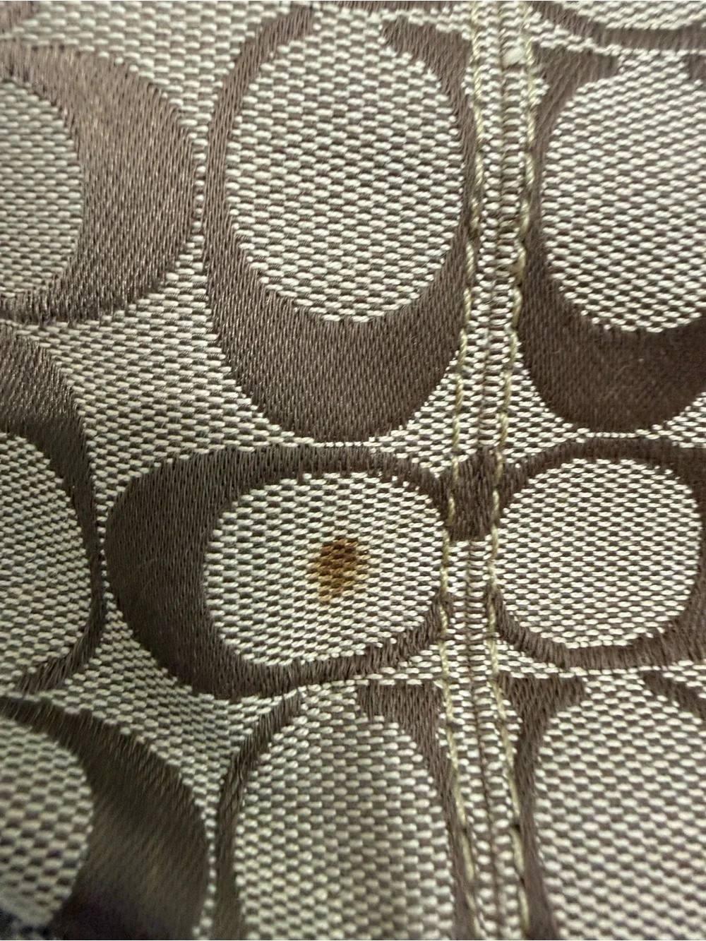 Coach Tan and Dark Brown Signature Canvas Satchel